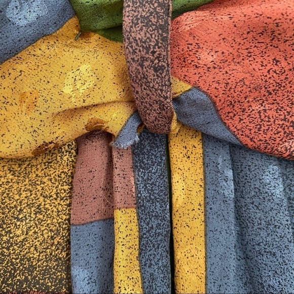 Vintage Set Pure Silk Puffy Sleeves Multi-Color - Picture 12 of 14